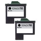 2 CARTUCCE RIGENERATO PER LEXMARK 16 / 10N0016E